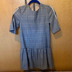 Zara Gray Plaid Casual Dress